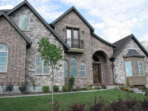 rock brick and metal house exteriors|brick and stone exterior.